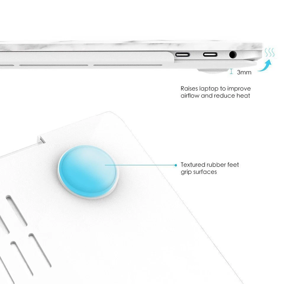Estuche rígido mate para PC para Macbook Pro 13 con/sin barra táctil A1706 A1708 mármol/flor Foto 4 de 4