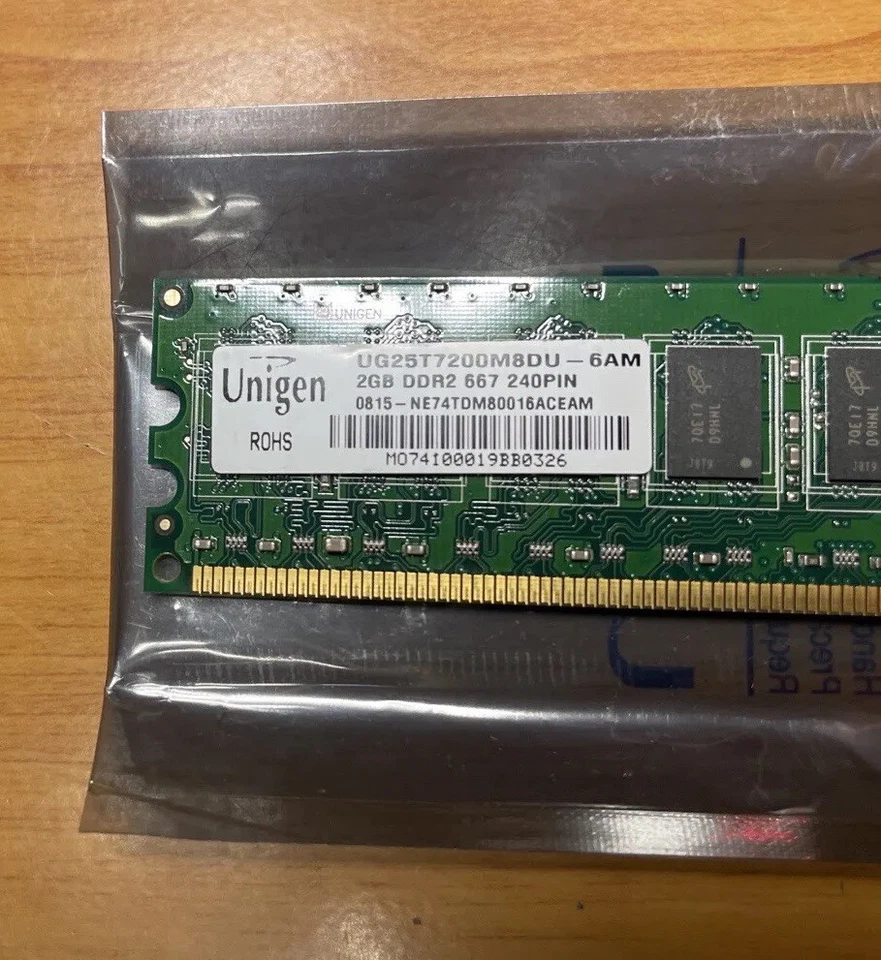 10X UNIGEN UG25T7200M8DU-6AM 2GB DDR2 667MHz ECC DIMM 240-Pin - Image 3 of 4