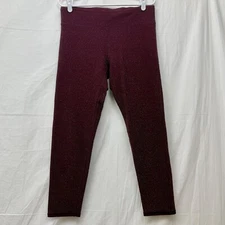 Aeria Elastic Waist Sparkle Leggings Women XL Maroon
