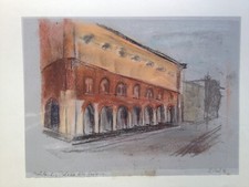 ::FRANZ EHMKE *1928 -2018 GDR PAINTER PASTEL ° MILAN PALAZZO DELLA RAGIONE