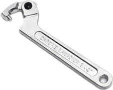 Eowpower Chrome Vanadium Adjustable C Spanner Hook Wrench Tool round Head 19-51