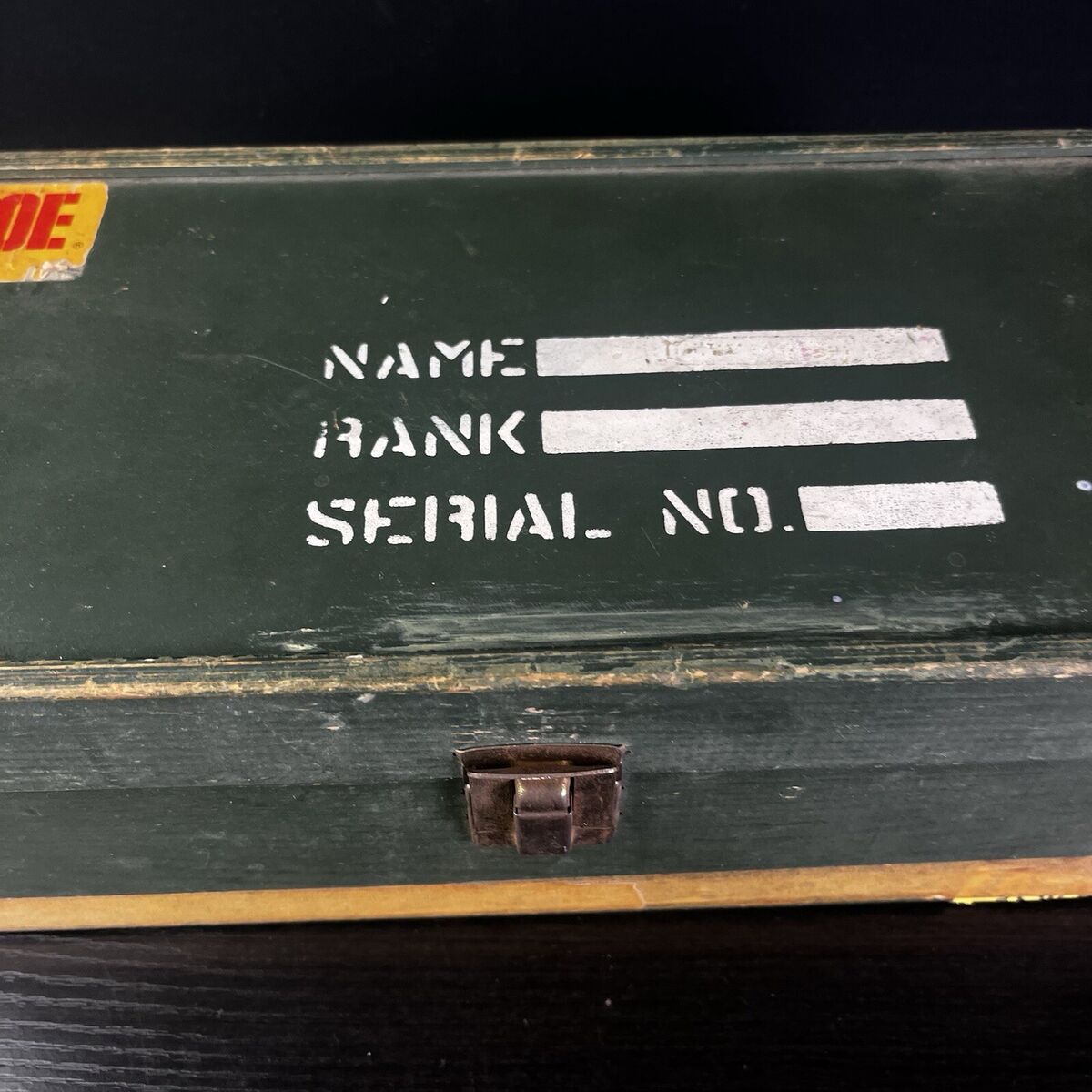 Vintage 1964 Hasbro GI Joe Wooden Green Ammo Box Storage Vintage 1964 Hasbro GI Joe Wooden Green Ammo Box Storage