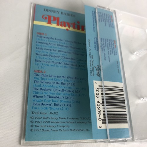 1991 Disney Babies Playtime (Cassette) 20 Activity Songs Total Time 36:02 - Imagen 7 de 12