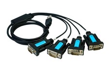 4 Port Professional FTDI CHIP USB to Serial RS232 DB9 Adapter Converter Seria...