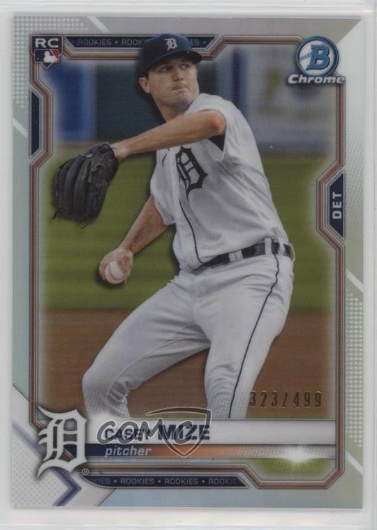 2021 Bowman Chrome Refractor 323/499 Casey Mize #9 4d3