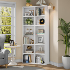 71" Tall Corner Bookshelf, 6 Tier L-Shaped Bookcase with Open Storage Shelves, L