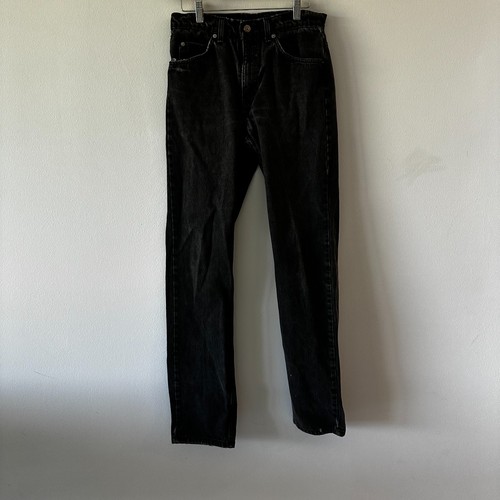 Vintage Levis 505 Regular Fit ORANGE TAB 90s Mens Size 31x34 Black Jeans Denim - 第 1/7 張圖片