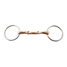 Stainless Steel Copper Mouth Oval Link Loose Ring Snaffle Bit