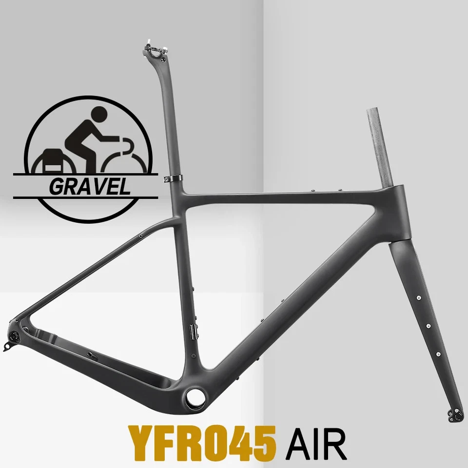 Gravel Bike Carbon Frameset Thru-Axle 12*142mm Disc Road Bicycle Frame - Image 2 of 4