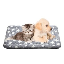 Washable Dog Bed Plush Orthopedic Outdoor S 24.0"L x 18.0"W x 1.5"Th Grey