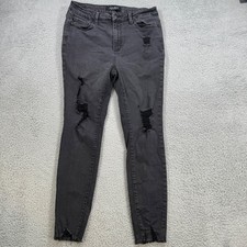 Judy Blue Los Angeles Women's Gray Distressed Skinny Jeans Size 13 31