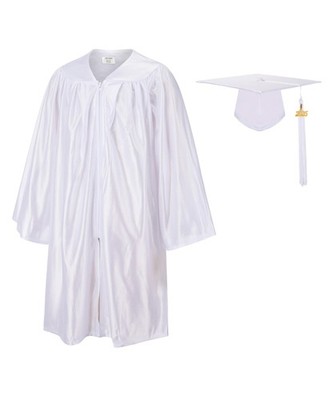 Unisex Shiny Kindergarten Graduation Gown Cap Set 2025 Tassel Toddler Kids