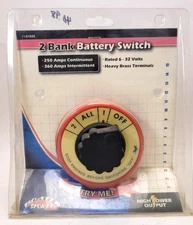 Boater Sports 2 Bank Battery Switch PN 51035