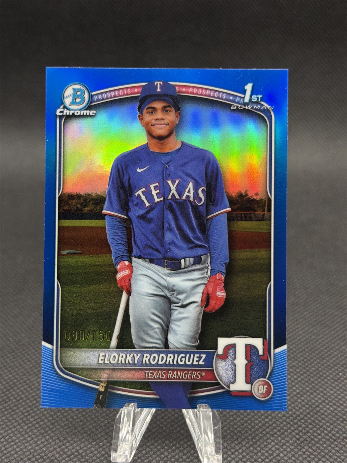 2025 Bowman Chrome Prospects Blue Refractor /150 Elorky Rodriguez #BCP-186