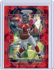 2021-22 Panini Prizm Michael Vick Red Ice #330 Atlanta Falcons