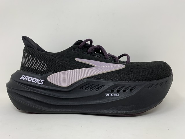 Women's Brooks Glycerin Max, Black/Orchid Ice/Grey, 8 B Medium US