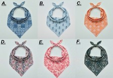 Hand Block Print Cotton Bandana Handmade Indian Scarf Head Wrap 21x21 Inches