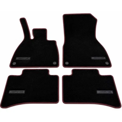 Original AMG Mercedes Fussmatten 4 Teilig Set EQS V297 297 "AMG" schwarz Designo - Bild 1 von 4