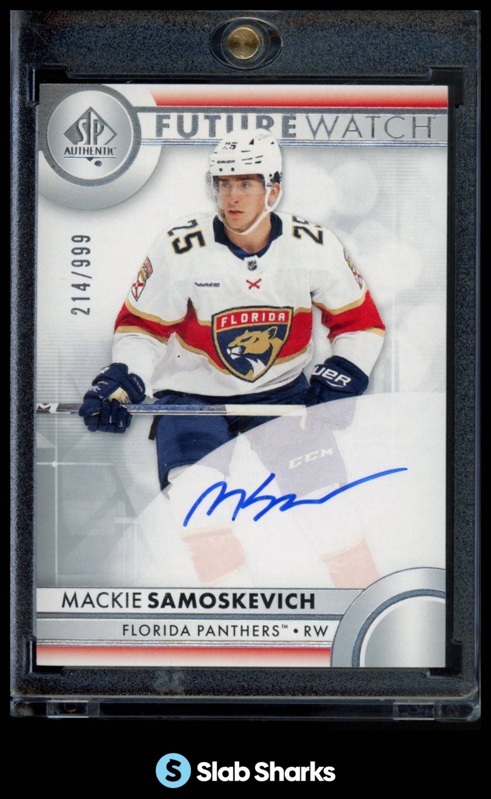 2023 SP AUTHENTIC #154 MACKIE SAMOSKEVICH FUTURE WATCH AUTO ROOKIE RC /999