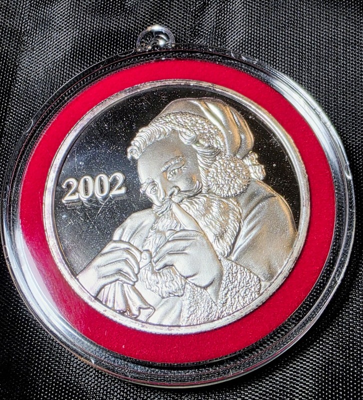 2002 Santa Claus Commemorative Coin – Collectible - 925 Silver