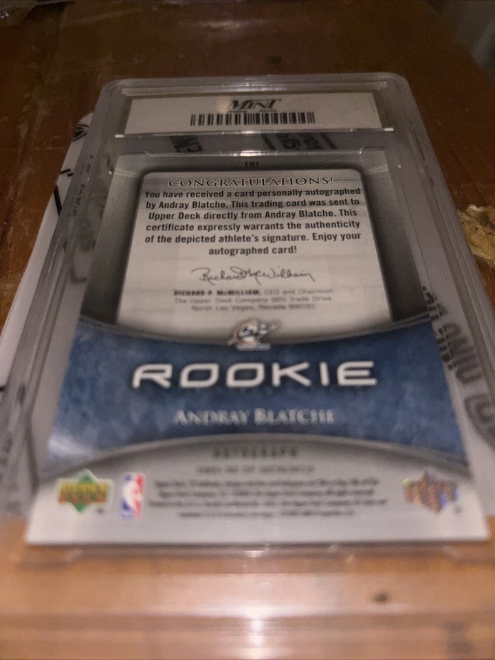 2005-06 SP Authentic - Rookie Authentics Andray Blatche #101 /1299 (AU, RC) - Image 3 of 4