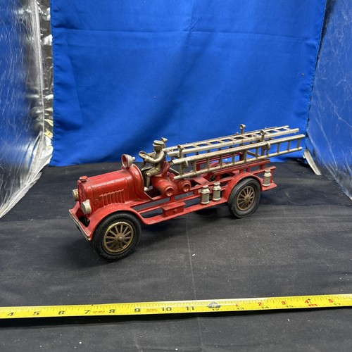 HUBLEY CAST IRON FIRE LADDER TRUCK - ORIGINAL - ALL PARTS - 1930S A1A ...
