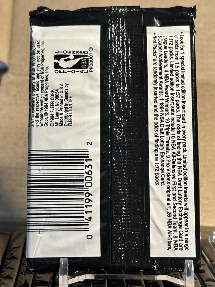 Fleer 1994 - 95 Tarjetas de Baloncesto NBA Serie 1 Paquete SELLADO (UN Pack) Jordan 🏀 Foto 2 de 2