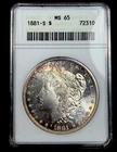 1881-S Morgan Dollar ANACS MS65 SOAP BOX