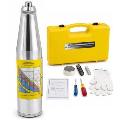 Concrete Rebound Hammer Tester, Schmidt Hammer Concrete Hardness Tester 10 60...