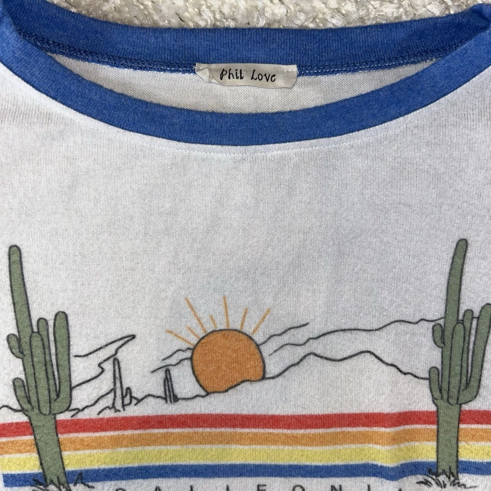 Sudadera DE COLECCIÓN California Sunset Blanca y Azul Talla Pequeña Foto 4 de 4