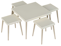 Elegantes WeißEs Wohnzimmer-Set Aus Holz Mit Modernem Design