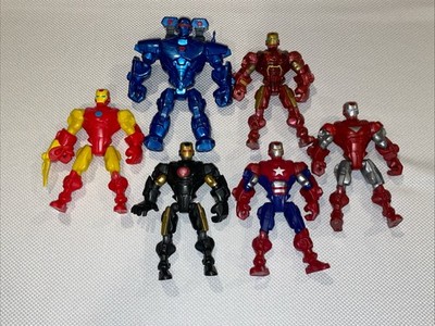 Marvel Super Hero Mashers Lot Figure Iron Man Patriot,Iron Monger Iron Man Black