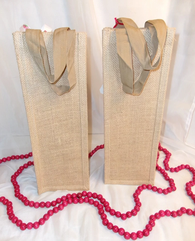 Винный держатель сумка подарок сумка украшенный банты прилагается карта Burlop 2 изделия новый - Изображение 2 из 4