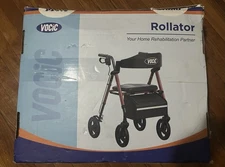 VOCIC Rollator Walker w/ Seat - 330lb Capacity, 8" Wheels - Used
