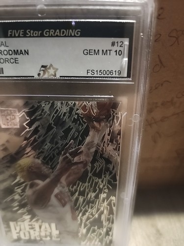1995-96 Fleer Metal Metal Force Dennis Rodman #12 HOF ChicagoBullsSSP 5star10 🫎 - Picture 3 of 9