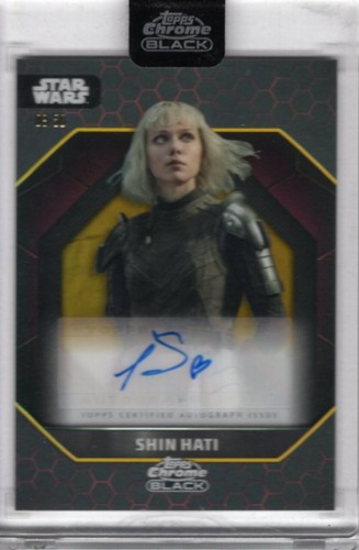 IVANNA SAKHNO 2024 TOPPS STAR WARS CHROME BLACK GOLD SHIN HATI AUTO 08/50 - Picture 3 of 4