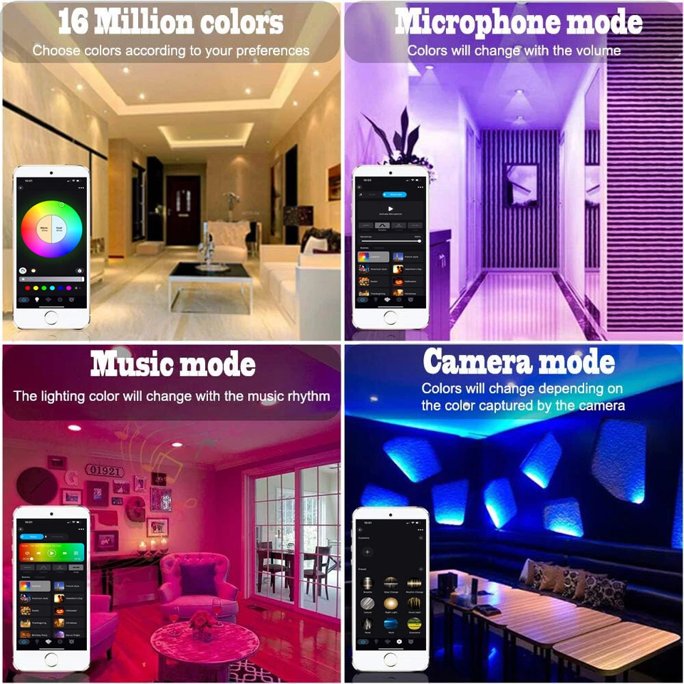 1-20 Stück 5W Bluetooth RGBW LED Panel Einbaustrahler Einbau Deckenleuchte Spot - Bild 2 von 4