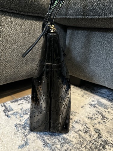 Kate Spade Jeralyn Camellia Street Tote Bag Black Shiny Polka Dots Purse - Picture 4 of 12