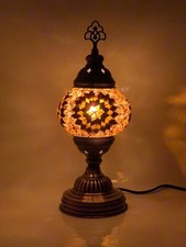 Turkish Moroccan Lamp Tiffany Glass Colourful Desk Table Lamp - UK Certified