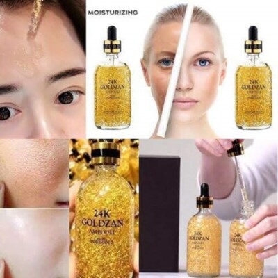 24K GOLDZAN AMPOULE 99.9% Pure Gold Serum Firmer Tighten Pores Reduce  Freckles | eBay