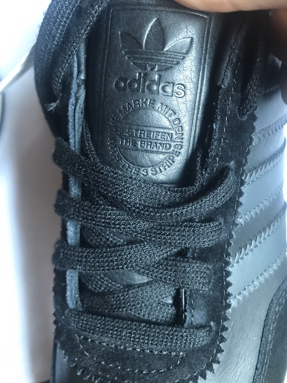 $130 ADIDAS ORIGINALS I-5923 LEATHER SHOES MENS SIZE 5 CASUAL BLACK-WHITE BD7798 image 4