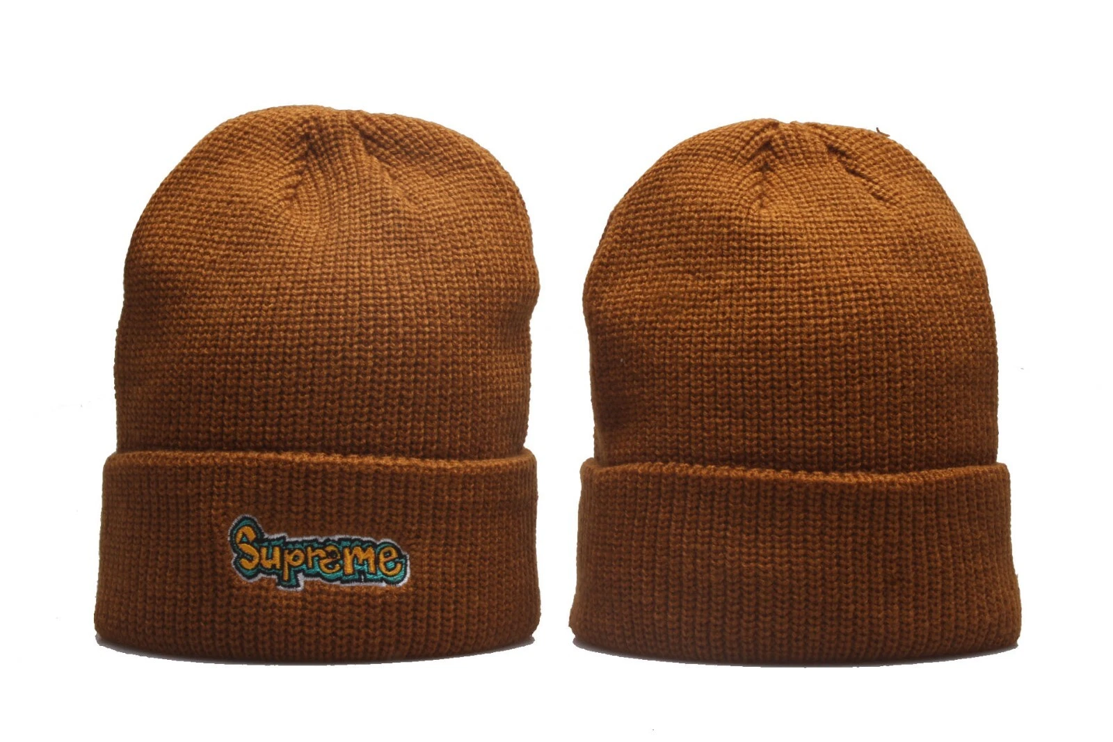 Bonnet Supreme Broderie Adultes Unisexe Extérieur Décontracté Hiver Tricot Casquette Chapeau
