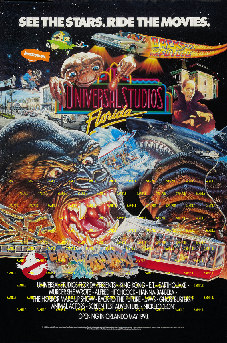 2020 Universal Studios Florida 30th Anniversary Theme Park Poster