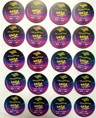 Space Jam Tazos Set Number 1 to 60 - Looney Tunes Michael Jordan Pogs - 1996 - Picture 12 of 19