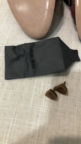 MIU MIU Sandali da donna in pelle di pitone multicolore scamosciata taglia US 8,5 (38,5) - Foto 9 di 11