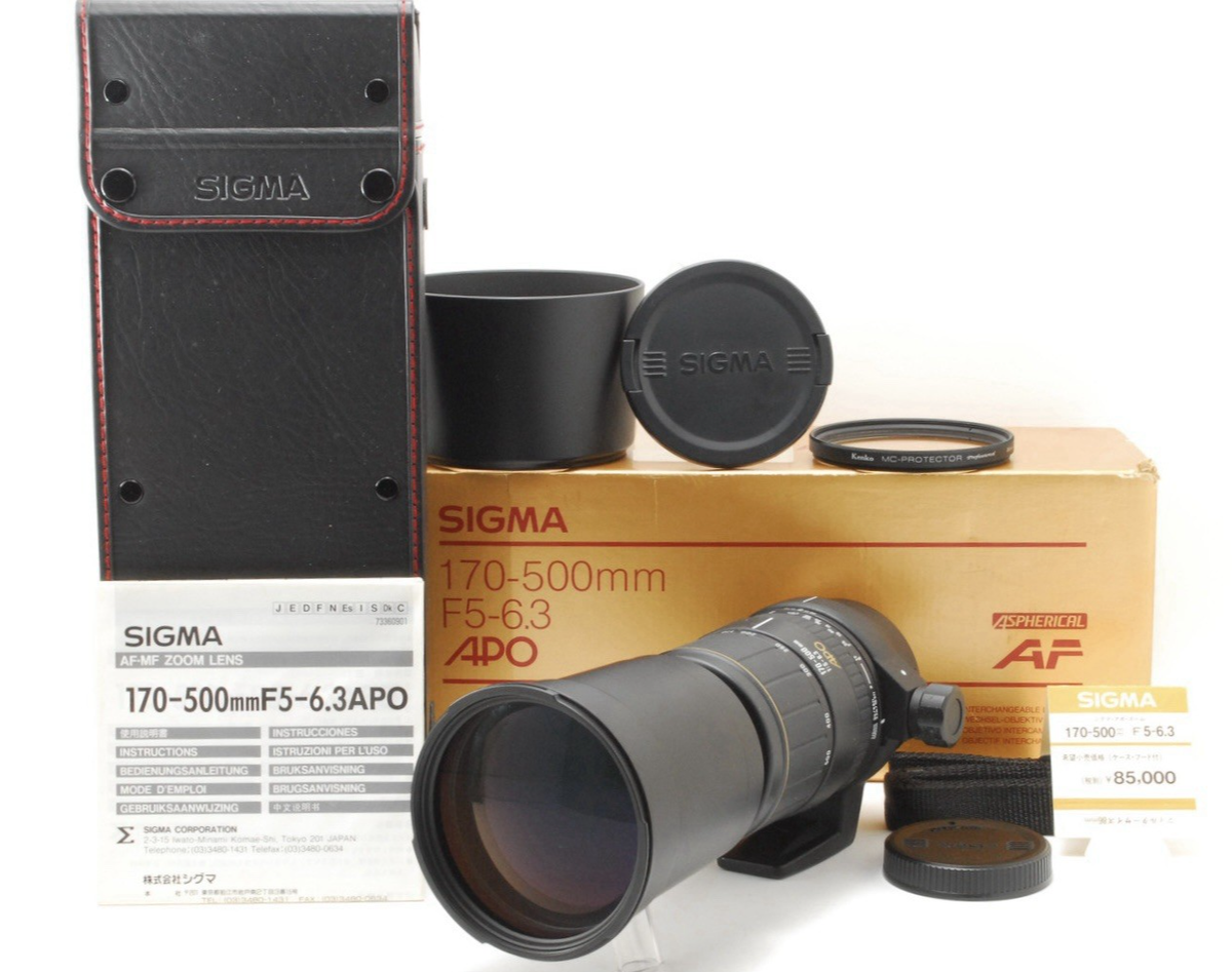 ケース付 SIGMA シグマ APO 170 500 5 6.3 DGCanon Sigma 170-500mm F/5-6.3 APO for Canon | eBay