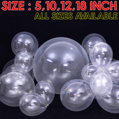 CLEAR SEE THROUGH BALLOONS 12