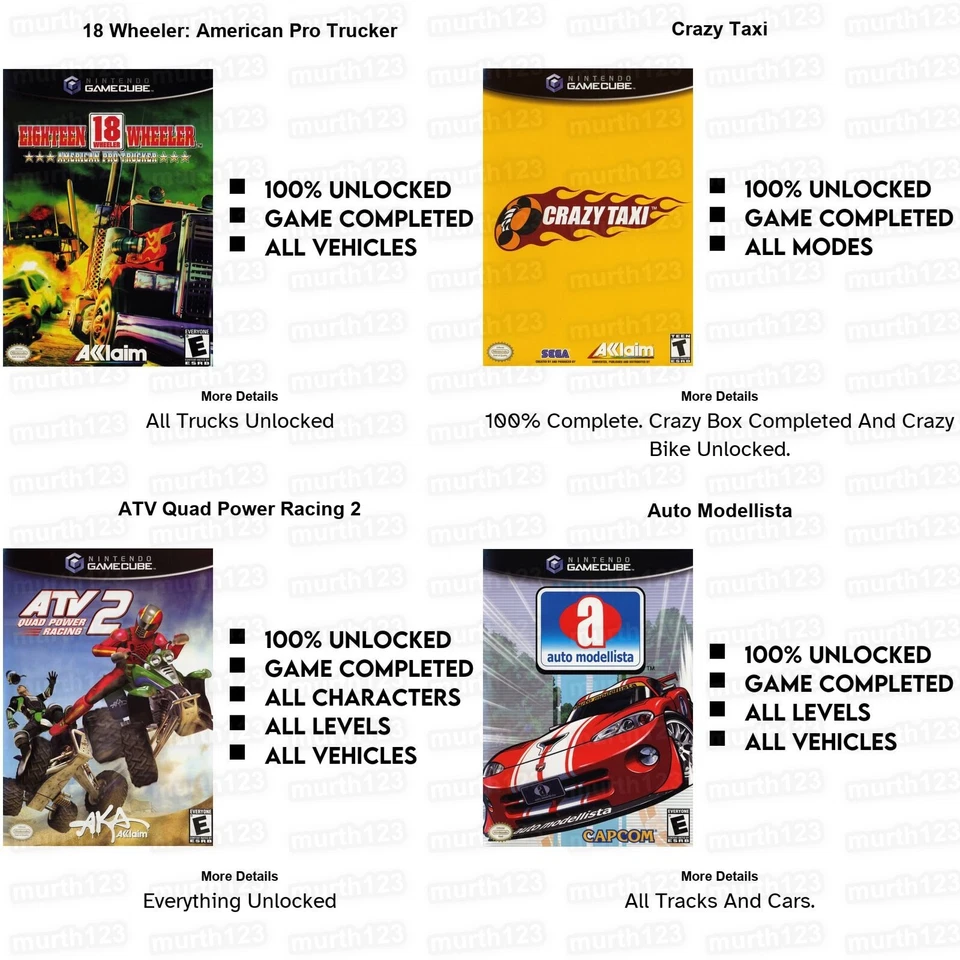 Mario Kart f zero gx Need For Speed All Cars 100% Gamecube Memory Card Racing - Image 2 of 4