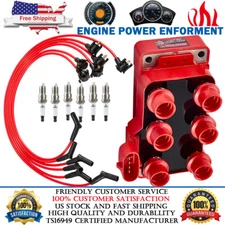 For 1999-2000 Mercury Cougar 2.5L V6 Ignition Coil & 6 Spark Plug & 6 Wire FD488