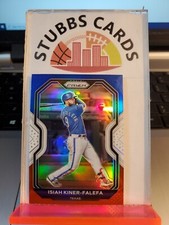2021 Panini Prizm 15 Isiah Kiner-Falefa Red White Blue Rangers Baseball Card